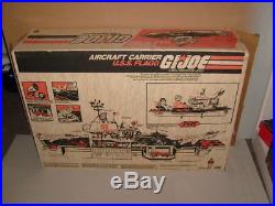 GI JOE USS FLAGG AIRCRAFT CARRIER 100% With BOX COMPLETE 1985 HASBRO CLEAN UNUSED