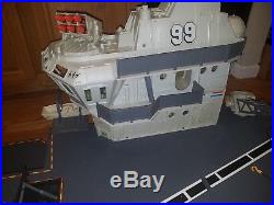 GI JOE USS FLAGG AIRCRAFT CARRIER Vintage Figure Playset 1985 NEAR COMPLETE
