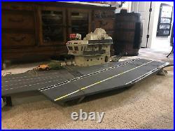 GI JOE USS FLAGG AIRCRAFT CARRIER Vintage Figure Playset 99% COMPLETE 1985