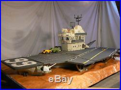 GI JOE USS FLAGG Aircraft Carrier 1985 HASBRO Near Complete with Manual, Keel Haul