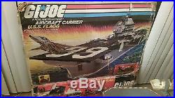 GI Joe 1985 USS Flagg 100% complete with Box and Blueprint Aircraft Carrier arah