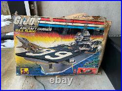 GI Joe 1985 Vintage USS Flagg Aircraft Carrier Original Box 83% Complete Rare