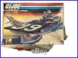 GI Joe ORIGINAL BOX USS Flagg Aircraft carrier Ship Missing Pieces Rough