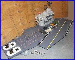 GI Joe USS Flagg Aircraft Carrier Mostly Complete 1985 Fan Deck Railing
