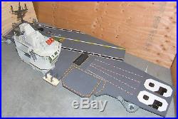 GI Joe USS Flagg Aircraft Carrier Mostly Complete 1985 Keel Haul Fan Deck Railin
