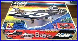GI Joe Vehicle USS FLAGG Aircraft Carrier w Bright 1985 Beautiful Original BOX