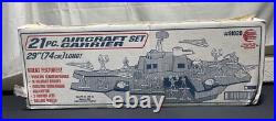 Genuine Vintage American Plastic Toys inc. 21 PC Aircraft Carrier Set? US 102