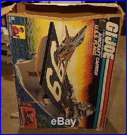 Gi joe uss flagg aircraft carrier 99% complete with box 1985