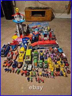 HUGE Paw Patrol Collection-Tower, Patroller, Aircraft Carrier/Vehicles + Figures