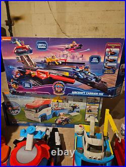 HUGE Paw Patrol Collection-Tower, Patroller, Aircraft Carrier/Vehicles + Figures