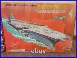 ITC 1961 Ideal toy co- ENTERPRISE NUCLEAR CARRIER UNBUILT MOTORIZED Model Ship