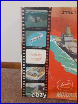 ITC 1961 Ideal toy co- ENTERPRISE NUCLEAR CARRIER UNBUILT MOTORIZED Model Ship