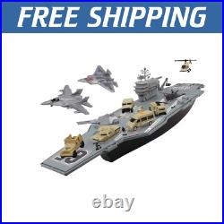 Imaginative 30-Inch Aircraft Carrier Playset with 3 Planes and 6 Vehicles
