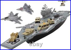 Imaginative 30-Inch Aircraft Carrier Playset with 3 Planes and 6 Vehicles