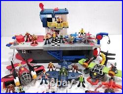 Imaginext Sky Racers Airplanes Pilots Figures Aircraft Carrier Fisher-Price Lot