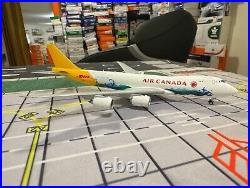 JC Wings 1400 Air Canada Cargo / DHL B747-8F C-FIVS Air Diecast Custom Model