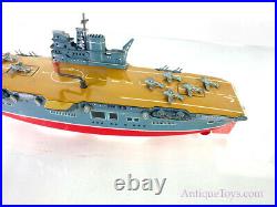 Marusan San Kosuge Tin Lithographed Aircraft Carrier Windup Toy