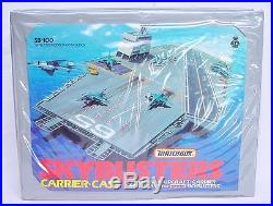 Matchbox SKYBUSTERS LEAR JET F-16 SPACE SHUTTLE + AIRCRAFT CARRIER Case MIB`76