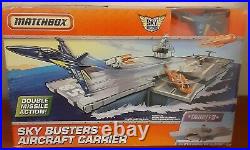 Matchbox Sky Busters Aircraft Carrier 2009 Factory Sealed Mattel with Navy Squadrn