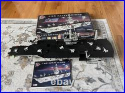 Mega Bloks USS Kittyhawk Pro Builder Aircraft Carrier 9780 F-14 Jets 95% Complet
