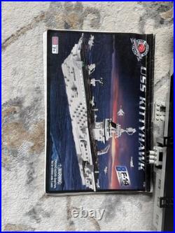 Mega Bloks USS Kittyhawk Pro Builder Aircraft Carrier 9780 F-14 Jets 95% Complet