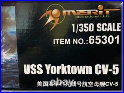 Merit International Uss Yorktown Cv-5 Aircraft Carrier 1350 Model Kit New Iob