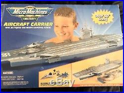 Micro Machines Military Aircraft Carrier 1999 Galoob New in Box Complete
