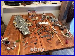 Micro Machines Military Lot Aircraft Carrier And Many More Military Vehicles Etc