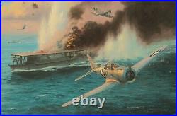 Midway, the Attack on the Soryu by Anthony Saunders signed by Pacific veterans