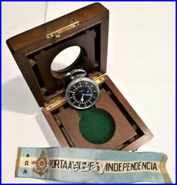 Military Navy Hamilton 4992B, pocket watch, AIRCRAFT CARRIER ARA INDEPENDENCIA