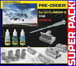 MiniBase 1/48 SU-33 Flanker-D Russian Navy Carrier-Borne Fighter SUPER PACK