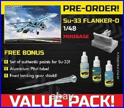 MiniBase 1/48 SU-33 Flanker-D Russian Navy Carrier-Borne Fighter VALUE PACK