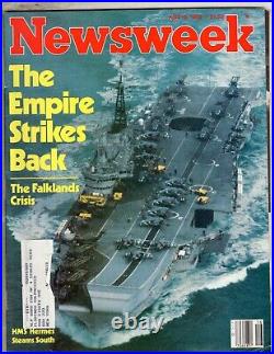 NEWSWEEK Magazine April 19, 1982 The EMPIRE STRIKES BACK Aircraft Carrier HMS