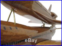 Nasa Space Shuttle Orbiter Rocket SCA 747 Carrier Aircraft Wood Wooden Model