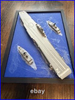 Naval Aircraft Carrier with 2 Escort Ships Diorama Ship model (Rare) wallmountable