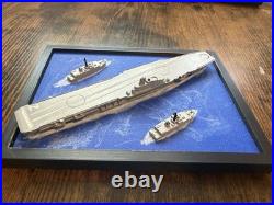 Naval Aircraft Carrier with 2 Escort Ships Diorama Ship model (Rare) wallmountable