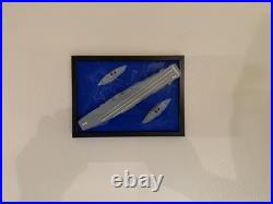 Naval Aircraft Carrier with 2 Escort Ships Diorama Ship model (Rare) wallmountable