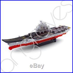 Navy Aircraft Carrier War Ship Boat Building Bricks Gift Set Scale 1350 1875 Pc