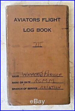 ORIGINAL EARLY U. S. NAVY AIRCRAFT CARRIER HISTORY AVIATORS LOG BOOK c1928-37