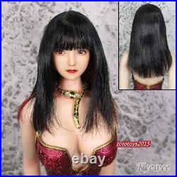 Obitsu 16 Anime Girl Black Hair Head Sculpt Fit 12'' PH UD LD Female Figure Toy