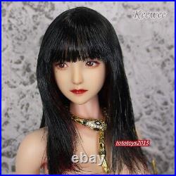 Obitsu 16 Anime Girl Black Hair Head Sculpt Fit 12'' PH UD LD Female Figure Toy