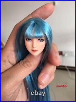 Obitsu 16 Beauty Girl Blue Hair Head Sculpt Fit 12'' Female PH UD LD Figure Toy