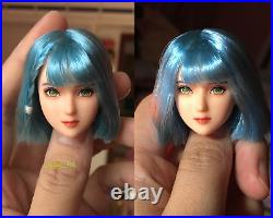 Obitsu 16 Beauty Girl Blue Short Hair Head Sculpt Fit 12'' Female PH UD LD Figu