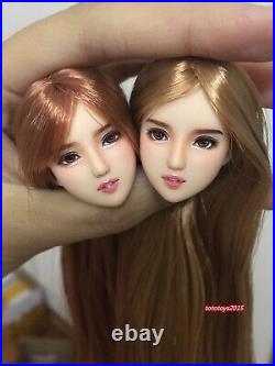 Obitsu 16 Beauty Girl Long Hair Makeup Head Sculpt Fit 12'' Female PH UD Body