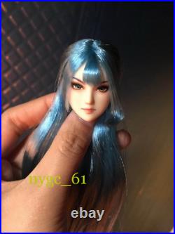 Obitsu 16 Girl Blue Hair Calm Head Sculpt Fit 12'' Female PH UD LD Body