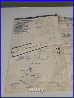 Original Blueprints Instructions For 1985 GI JOE USS FLAGG Aircraft Carrier