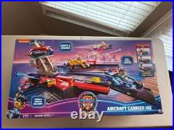 PAW Patrol Mighty Movie Aircraft Carrier HQ Toy Gift with Chase & Cruiser, Lights