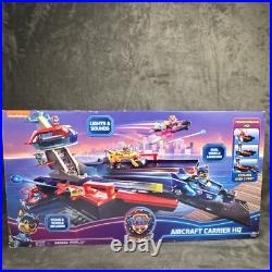 Paw Patrol Aircraft Carrier HQ with Chase Action Figure and Mighty Pups Cruiser