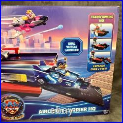 Paw Patrol Aircraft Carrier HQ with Chase Action Figure and Mighty Pups Cruiser