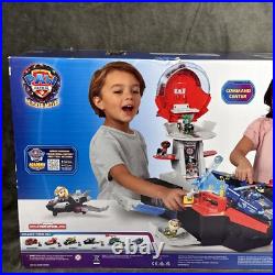 Paw Patrol Aircraft Carrier HQ with Chase Action Figure and Mighty Pups Cruiser